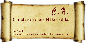 Czechmeister Nikoletta névjegykártya